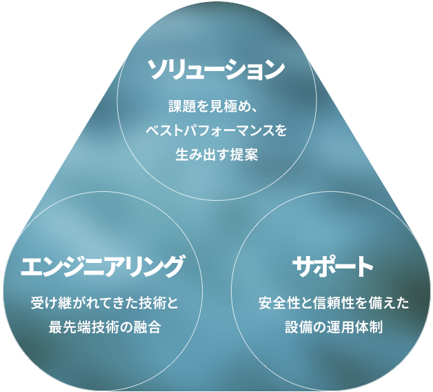 ソリューション・エンジニアリング・サポートのベン図